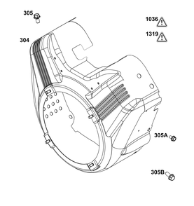 Blower Housing Group Diagram and Parts List for 386447-3349-G1 200000 - 399999 Briggs and Stratton Engine